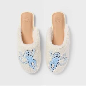 ROLLER RABBIT x TARGET Women's Monkey Fuzzy House Slippers - Size 7/8 NWT
